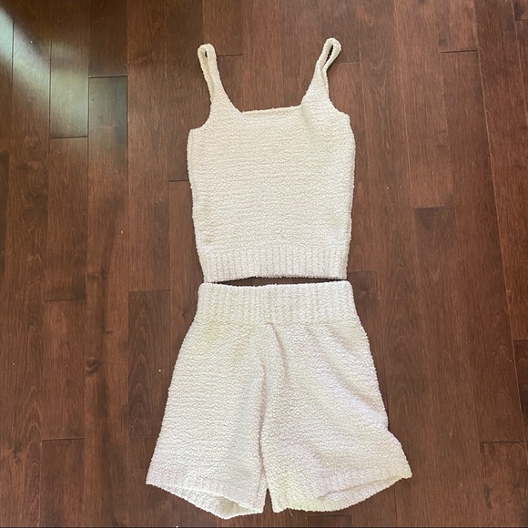 Skims Cozy Short Set Sz S/M in Bone - Picture 7 of 15